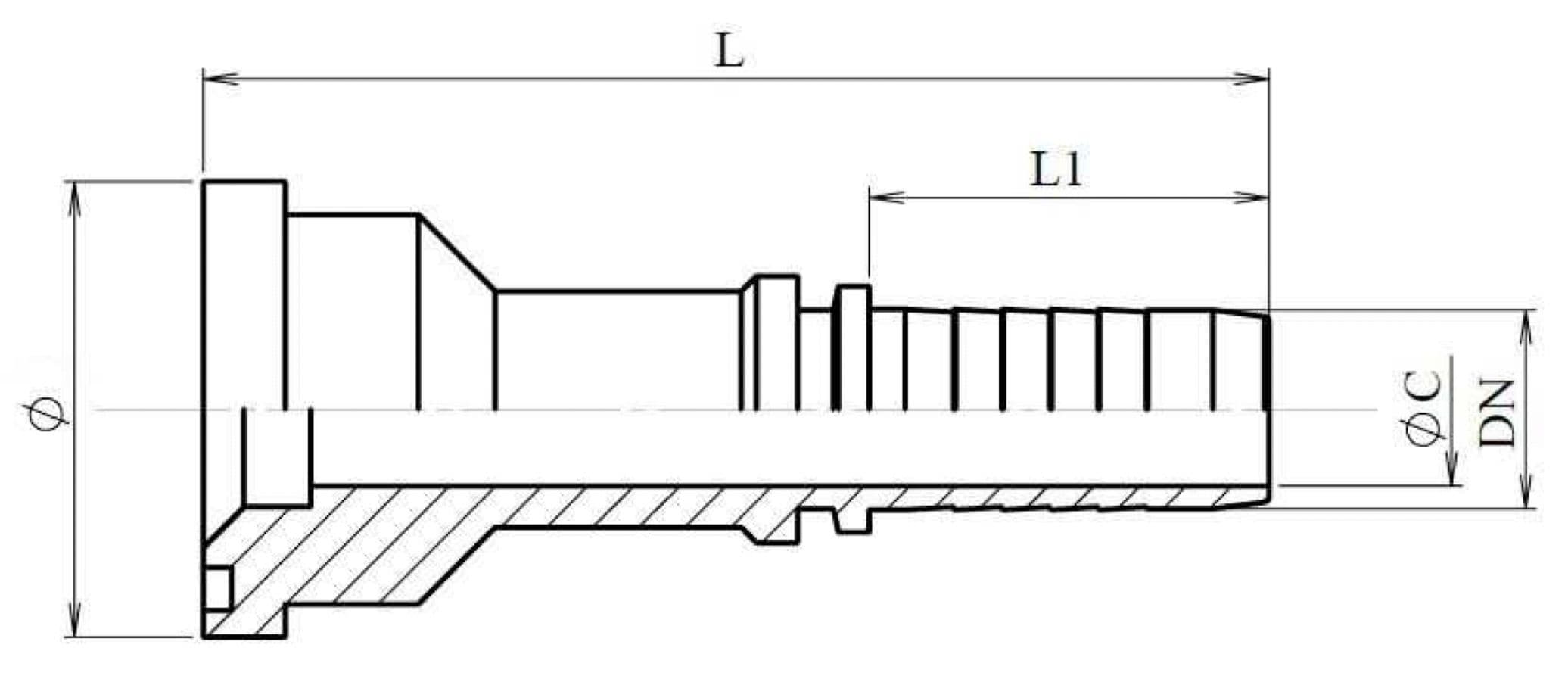 FLANGIA DIRITTA SAE 6000