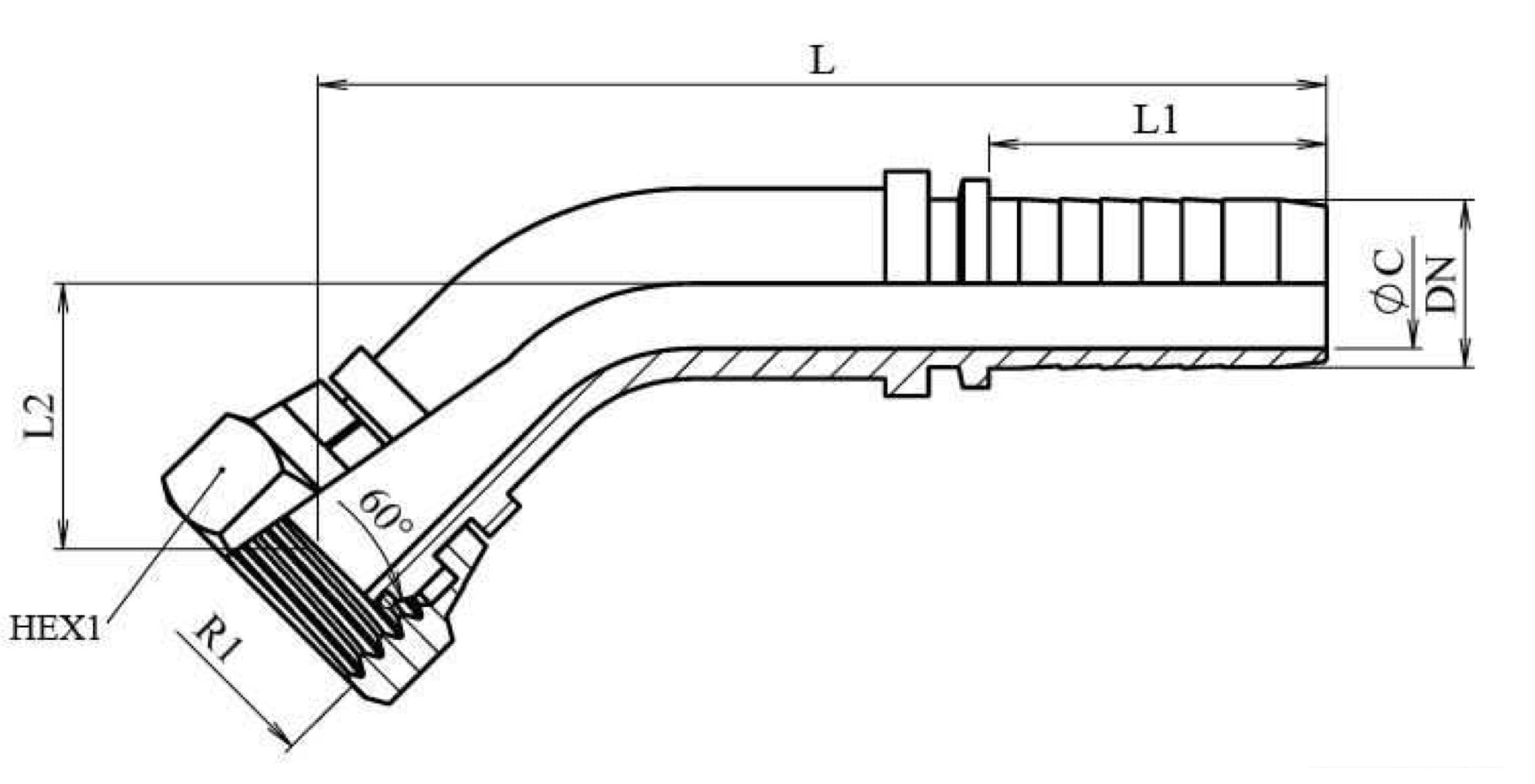 FEMMINA GAS GIREVOLE 45°