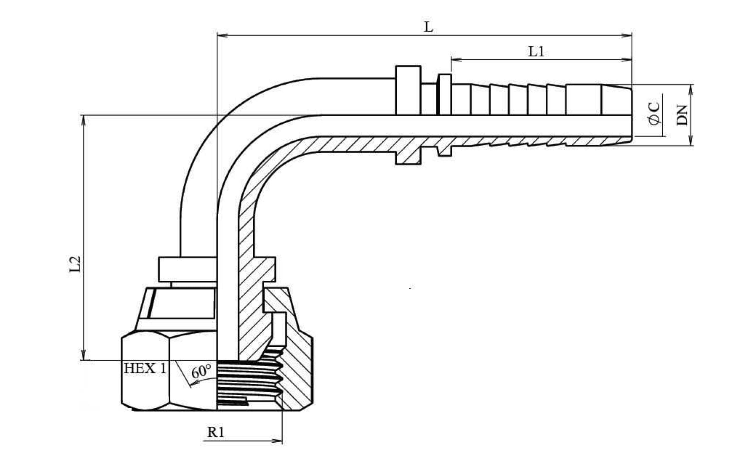 FEMMINA GAS GIREVOLE 90°